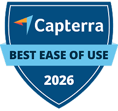 Capterra logo with text 'Best Ease of Use 2025'