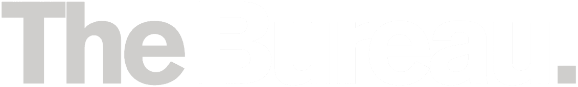 The Bureau white logo