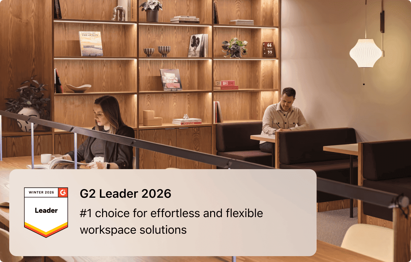 Coworking space with two people working